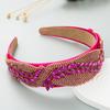 Diadema Heming para mujer, venta al por mayor transfronteriza europea y americana y en stock, diadema de ala ancha retro barroca, accesorios para el cabello de alta calidad de Corea del Sur