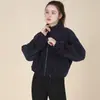 Nueva Sudadera Cálida de Terciopelo para Otoño e Invierno con Ajuste de Cordón, Chaqueta Deportiva Gruesa Cortavientos, Top Exterior de Fitness para Mujer