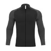 Chaqueta deportiva para hombre para exteriores, absorbe el sudor, secado rápido, transpirable, cuello alto, chaqueta deportiva para fitness
