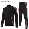 Traje de Uniforme de Fútbol de Manga Larga para Adulto Chaqueta Deportiva con Media Cremallera Mismo Estilo para Hombres y Mujeres Ropa Impresa para Entrenamiento al Aire Libre de Otoño e Invierno