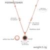 Enigma Inglés amor Números Romanos Blanco y Negro Concha Collar Pulsera Acero Inoxidable Chapado Oro 18K Personalidad Estilo Europeo y Americano