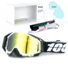 Set de Casco de Motocicleta Clásico en Stock, Gafas Todoterreno, Gafas de Exterior a Prueba de Viento, Gafas de Esquí UV, Gafas de Montar