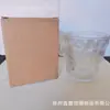 Taza de Vidrio Martillado Estilo Japonés de Moda para Uso en Casa, Vaso de Agua Creativo de Gama Alta con Borde Dorado Patrón Glaciar para Verano, Vaso de Whisky