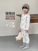 Conjunto de Ropa de Casa Cálida de Polar con Forro de Conejo de Pan para Niños 2026 Invierno Cuello Redondo Dibujos Animados Pijama de Polar con Forro para Niños