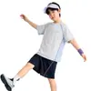 Ropa de Secado Rápido para Niños de Verano, Camisetas Deportivas Transpirables con Protección Solar para Niños y Niñas, Tops de Manga Corta para Bebé, Ropa de Entrenamiento para Exteriores