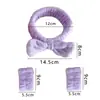 Conjunto Popular Transfronterizo de Muñequeras y Diadema con Lazo para Lavado Facial, Diadema de Peluche, Accesorios para el Cabello para Mujer, Venta Directa del Fabricante