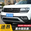 Adequado para 17-20 Volkswagen Touareg modificação de acabamento de grade preta Acessórios de modificação de tira brilhante da grade Black Samurai