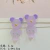 Acessórios de Urso Luminoso Transparente em Resina para Capinha de Celular DIY, Adesivos para Copo de Água, Enfeites Estilo Nórdico