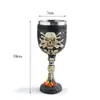 Taça de Vinho Caveira, Caveira de Resina, Taça de Vinho de Halloween, Cálice, Decoração de Casa, Taça de Vinho Caveira