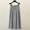 Saia Plissada Preta Fone Jianhe Feminina Estilo Longo 2026 Primavera Estilo Universitário Cintura Alta Emagrecedora Saia Evasê 59167