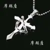 Colar Masculino Titânio Estilo Coreano Personalizado Doze Constelações Escorpião Corrente Exquisita com Pingente de Cruz