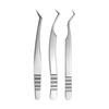 Pinza para injerto de pestañas postizas Clip ucraniano Pinzas para pestañas estilo chino Pinzas de acero inoxidable de alta precisión Herramienta de belleza para pestañas