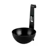 Colher de ovo cozido tipo orelha pendurada, aço inoxidável, para uso doméstico, artefato de ovo cozido, café da manhã, sopa de ovo, separação, colher de ovo cozido no vapor