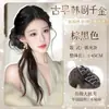 Extensor de Coque Falso Extra Longo com Presilha de Garra, Estilo Drama Coreano Vintage, Coque de Flor Bud Preguiçoso e Fofo