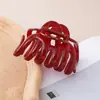 Nuevo pasador de garra de calabaza estilo francés para mujer, elegante y con estilo, adecuado para cabello grueso, accesorio de pelo simple