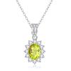 Joyería Hui Kai más vendida traje de joyería de plata esterlina S925 tesoro de color natural colgante de huevo de paloma pequeño piedra principal 6*8mm
