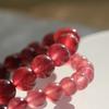 Pulseira de Cristal de Morango Natural Cristal de Mina Velha Cor Pombo Vermelho Cor Cheia Vermelho-Alaranjado Contas Soltas Semi-acabadas