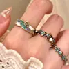¡Fiesta Oceánica! Anillo Vintage de Estrella de Mar, Concha y Perla para Mujer, Anillo de Esmalte con Goteo de Aceite, Anillo para Dedo Índice, Anillo Apilable