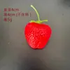 Fruta Simulada Plástico Fresa Frambuesa Pvc Rodaja de Fresa Accesorios Decoración Modelo para Niños Decoración para el Hogar Fiesta