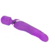 Vibrador de masaje recargable para mujer masturbación doble cabeza vibración telescópico adulto juguetes sexuales salida de fábrica