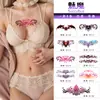 Adesivos de Tatuagem Série Succubus, Seios e Partes Íntimas Femininas Sexuais e Tentadoras, Adesivos de Tatuagem Semi-Permanentes à Prova d'Água e Suor de Longa Duração