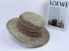 Sombrero de Paja al por Mayor Francés Vintage Tejido de Algas Paja Hueca Sombrero de Copa Verano para Mujer Ala Pequeña Ala Corta Copa Plana Sombrero de Playa