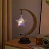 Luz de estrelas e lua LED Amazon transfronteiriça bola de rattan de maçã luminária de mesa criativa corda de cânhamo ferro USB luz noturna decorativa