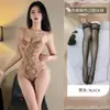 Dormir Borracho Viento Divertido Encaje Bordado Hueco Sexy con Tirantes Pijama Malla Tentación Conjunto Estilo Europeo y Americano