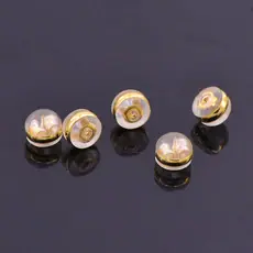 奢华感硅胶耳堵耳钉塞耳背光面不锈钢圈双层凹槽耳束耳的耳迫
