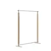 Tienda de Ropa Estante de Exhibición Color Madera Perchero de Pared de Acero Inoxidable Perchero de Pie Estante para Ropa Tienda de Ropa para Mujeres