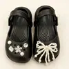 Zapatos de PrincesaSandalias de verano para niña estilo ballet, punta cerrada, antideslizantes, suela suave, estilo padre-hijo para exteriores para niñas