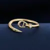 Anillo Abierto de Moda Estilo Europeo y Americano, Zirconia Simple Microincrustada, Diseño de Nicho, Anillo Versátil de Gama Alta