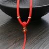 Collar con colgante grueso y sencillo para hombre y mujer, cuerda de oro Pixiu, colgante de jade esmeralda