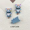 Accesorios de resina coloridos brillantes para gatitos DIY, hechos en casa, para zapatos con agujeros, hebilla de zapato, pasador de ropa, tocado, material para pegatina de refrigerador