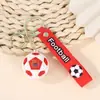 Novo Chaveiro Criativo de Borracha Macia de Bola de Futebol Moda Transfronteiriça Bolsa Chave de Carro Pingente Pequeno Requintado Fabricante Atacado