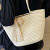 Bolso Tejido a Mano de Gran Capacidad para Mujer 2026 Bolso Tote Nuevo de Principios de Primavera para Mujer Estilo Ins Bolso de Playa para Vacaciones para Mujer