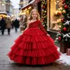 Vestido navideño nuevo transfronterizo, vestido de fiesta, vestido de pastel, vestido formal para mujer y niño, vestido de actuación en escenario, vestido de anfitriona, vestido de banquete