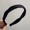 Elegante Argola de Cabelo Prensada de Cetim Cruzada Nova para Mulheres Topo Craniano Lavar Cabelo Argola Saída Todas as Ocasiões Carimbo de Cabelo Headwear