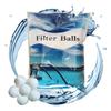 Material filtrante de bola de fibra blanca 700g envasado al vacío bola de filtro para piscina tratamiento de aguas residuales bola de lana para nitrificación de bacterias