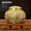 Tarro de Té Longfeng de Latón Tarro de Almacenamiento Tarro de Cobre de Alta Gama y Fina Calidad con Tapa Tarro Sellado a Prueba de Humedad Adornos para Tarro de Té Longfeng