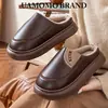Pantuflas de algodón para hombre, nuevo estilo otoño/invierno 2026, pantuflas antideslizantes para interior para personas mayores, diseño simple, adecuadas para parejas, con diseño de punta cerrada, también disponibles para mujer