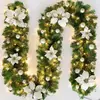 2,7m Decoração de Porta de Rattan de Natal Enfeites Pendurados Decorações de Árvore de Natal Fio de Luzes Garlandes Iluminação LED Estilo Luxo Leve