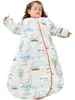 Saco de dormir para bebé Aiying Room Primavera, Otoño e Invierno Temperatura Constante Bebé Recién Nacido Integrado Seta A prueba de patadas Colcha para Todas las Estaciones
