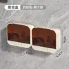 Caja de Jabón Creativa con Drenaje Montada en la Pared Estante de Jabón con Tapa abatible para Baño Caja de Jabón sin Taladro Montada en la Pared del Baño