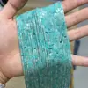 Cuentas rectangulares de piedra natural de 2*4 mm, piezas rectangulares pequeñas, componentes de joyería semiacabados en forma de tira larga, directo del fabricante