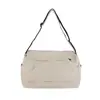 Bolso de lona lavado estilo japonés, estilo casual y relajado, bolso cruzado flexible para mujer, mochila escolar artística, bolso mensajero, bolso de hombro casual