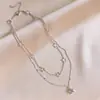 Exquisito Collar de Doble Capa con Estrella de Zirconia Estilo Coreano, Cadena para Clavícula Estilo Nicho de Lujo Ligero, Accesorio de Cuello Personalizado a la Moda Estilo Ins