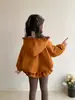 Casaco com Capuz de Renda para Meninas Outono, Novo Top Casual Cartoon Infantil Primavera e Outono, Conjunto de Outono Solto Estiloso para Bebês