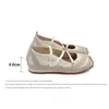 ¡En stock, se envía al instante! Zapatos Mary Jane estilo Ballet del mismo estilo que Mamá Uva para Mujer, Aumento de Altura de 5 cm, Punta Cuadrada, Correa Cruzada, Zapatos Casuales