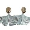 Brincos de folha de ginkgo personalidade simples temperamento Alto senso metal novo tendência estilo frio brincos requintados agulha de prata atacado